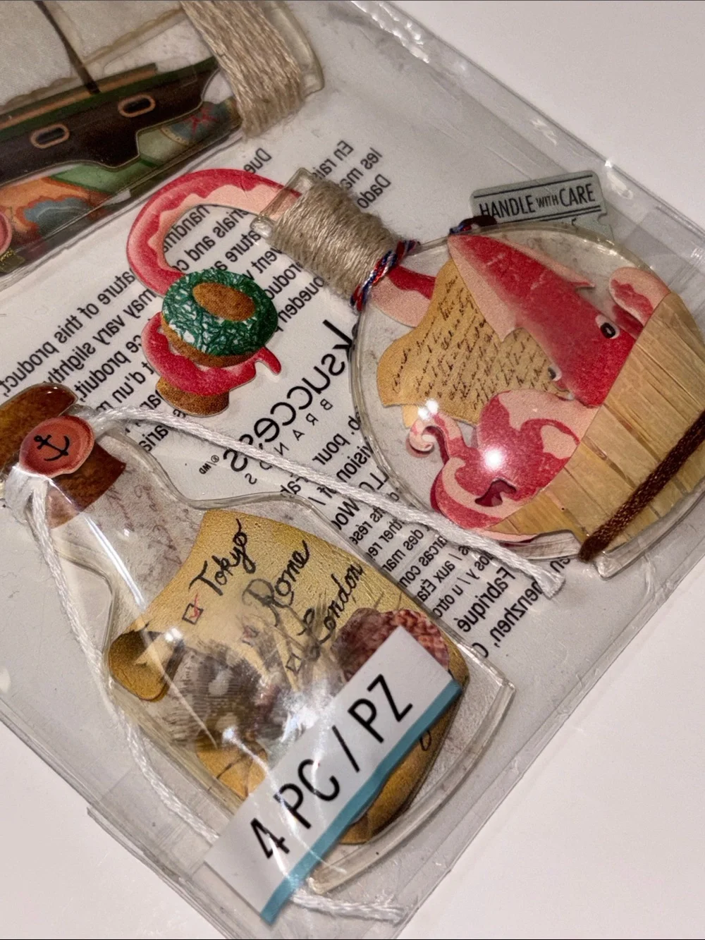 Jolee's Boutique Nautical Bottle Embellishments Jolees Message In Bottle 3D